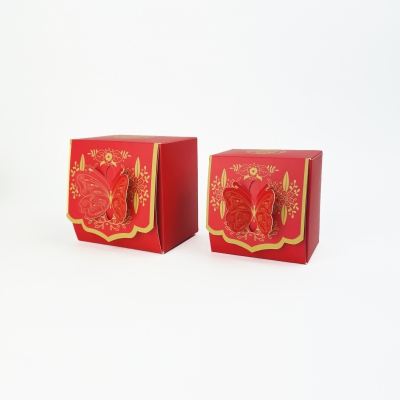 蝴(hu)蝶鎖扣喜糖盒(he)