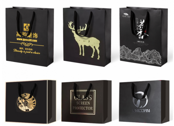 黑(hēi)卡燙金手(shou)提袋