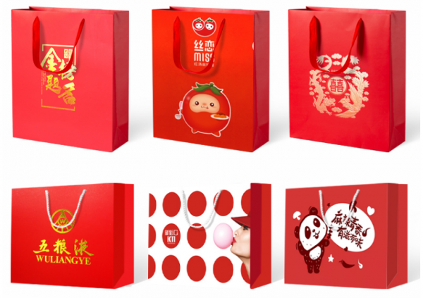 大(dà)紅色手(shǒu)提袋